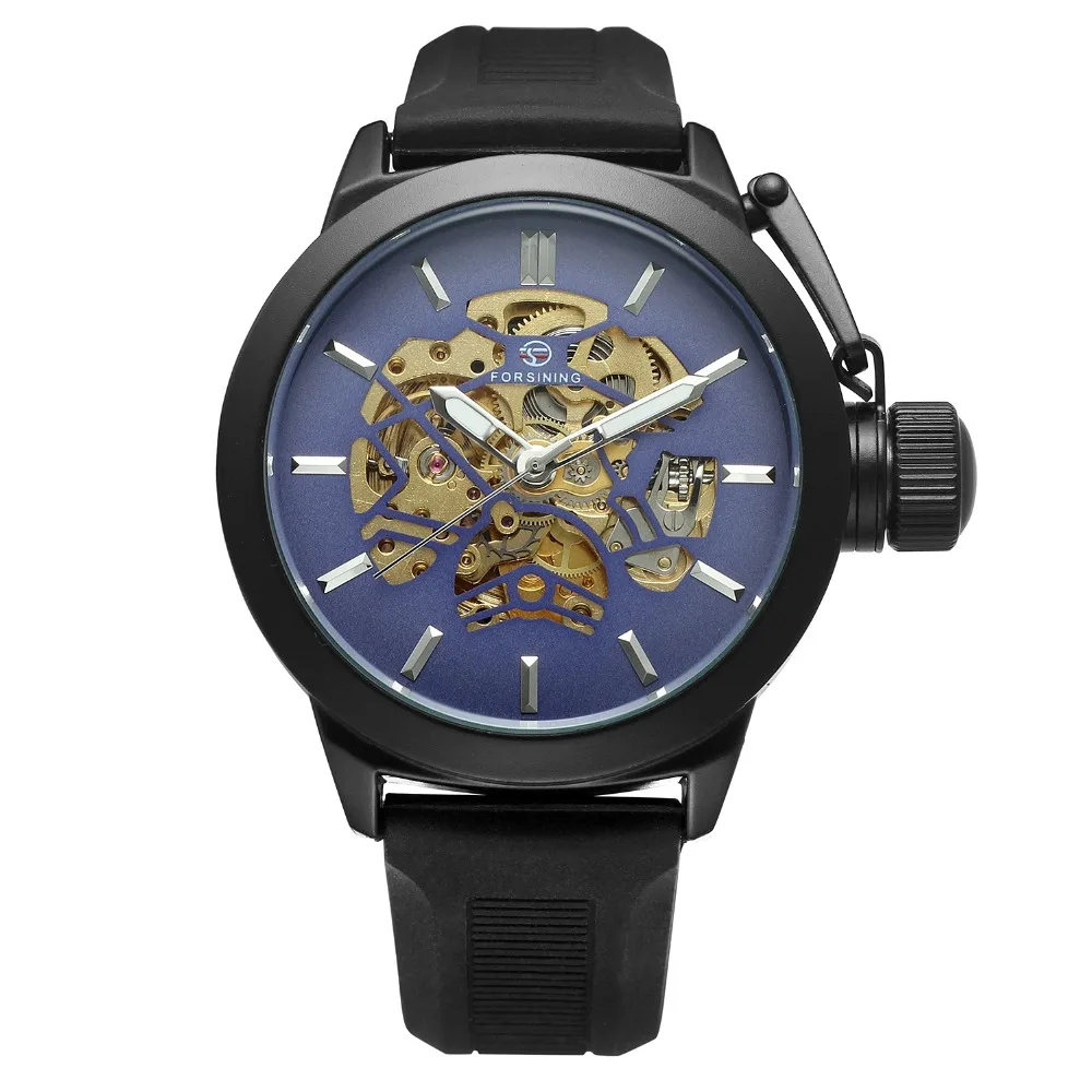 Forsining Для мужчин бренд Часы спортивной моды Скелет Наручные часы автоматические