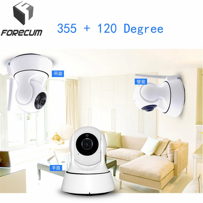 IP камера FORECUM P2P plug play беспроводная с Wi Fi 1280x720 двусторонняя аудиосвязь 3D звук CCTV