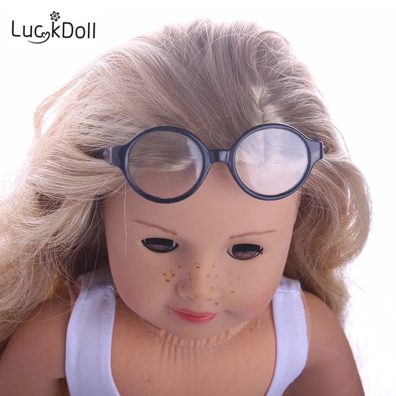 Круглые очки LUCKDOLL однотонные подходят для детей размером 18 дюймов размер 43 см