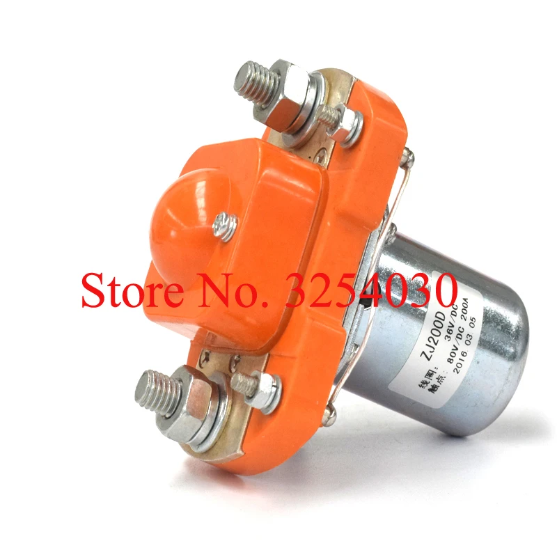 Отличительный оранжевый контактор постоянного тока ZJ200D для электрического