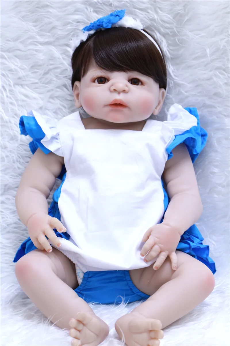 Поддельные куклы reborn baby 22 &quot55 см полностью силиконовая кукла для девочек