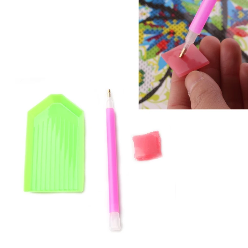 3 шт./компл. маникюрная ручка для дизайна ногтей и набор из горного хрусталя