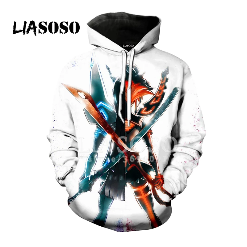 LIASOSO 3D с принтом Мужские и женские аниме Kill la Kawaii для девочек Толстовки капюшоном