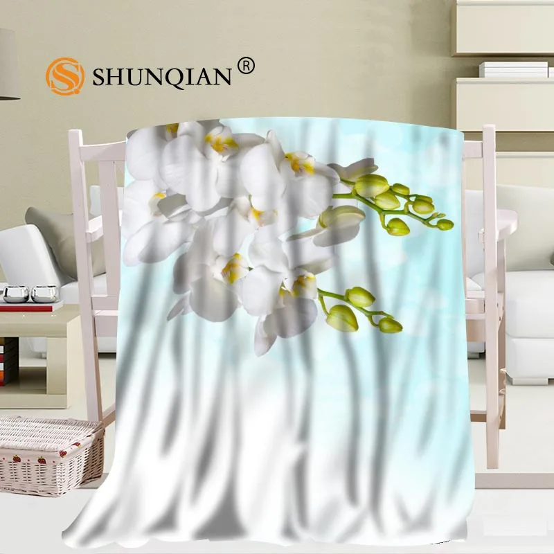 barato Personalizado Flor Orquídea Cobertor Macio Diy Sua Imagem Decoração Quarto Tamanho 56x8 0 Polegada, 50x6 0 Polegada, 40x5 0 Polegada A7.10