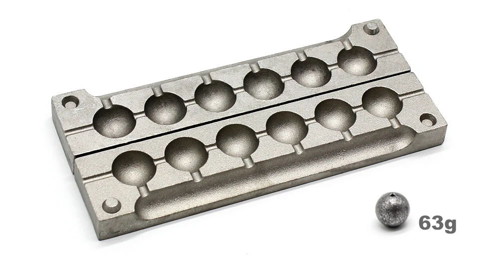Adygil DIY рыболовный шар грузило прессформы ADBASM/#6 шариковый грузило 63 г 6 полостей