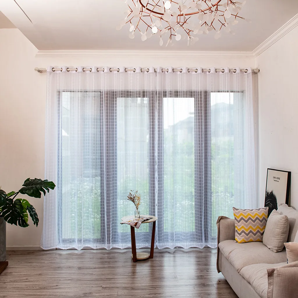 Горячая Распродажа занавески для спальни гостиной прозрачные тюлевые оконные