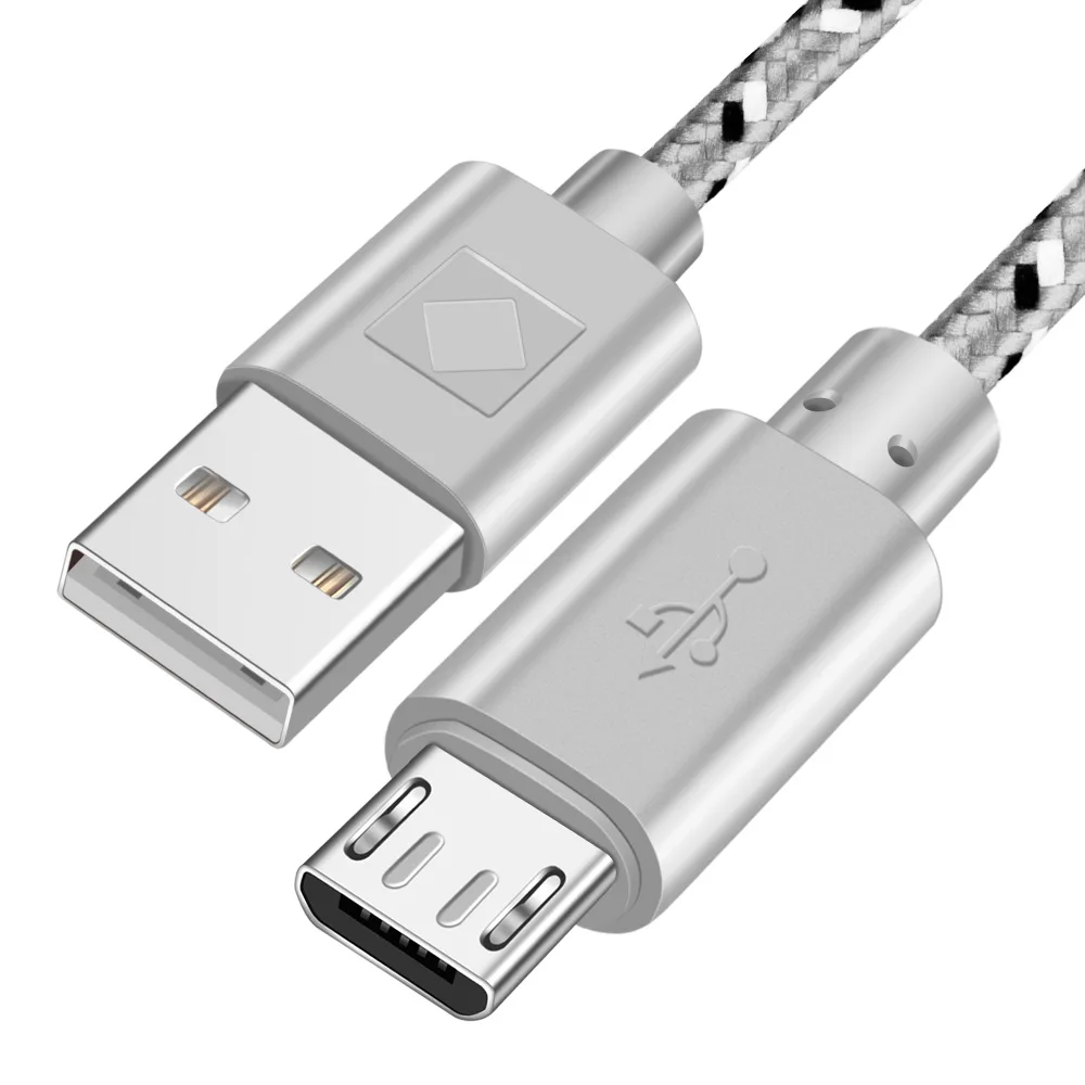 Micro USB кабель 1 м 2 3 Быстрая зарядка нейлон MicroUSB мобильный телефон Android адаптер