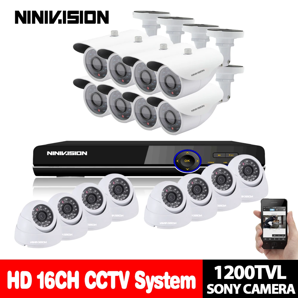 16CH 1080P AHD DVR рекордер 720P МП ТВЛ для помещений и улицы CCTV|Система наблюдения| |