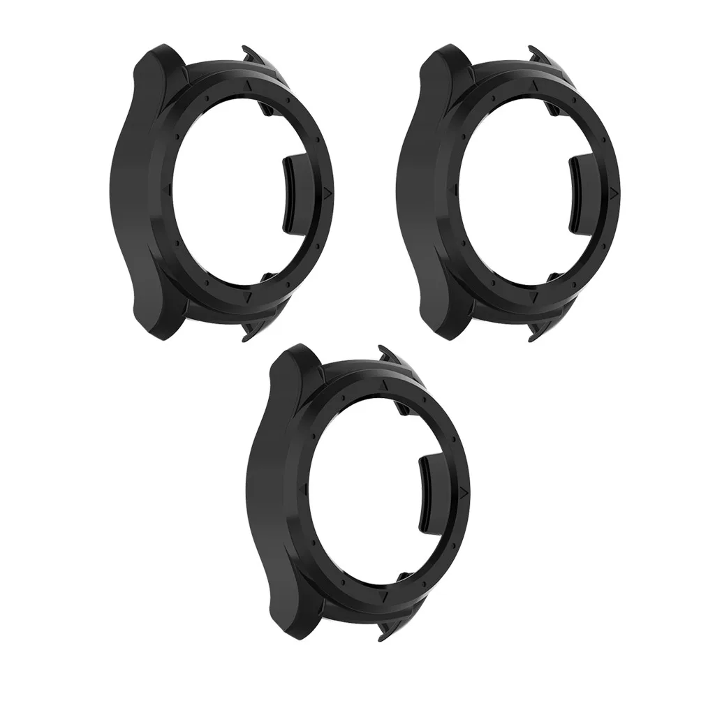 Black Модные Простые Чехлы для часов, 3 шт., чехол, силиконовая рамка для huawei watch 2, умные часы, спортивные, прочные - Цвет: Black