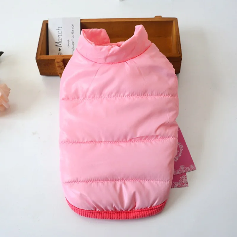 Pink 6 цветов, теплый флисовый жилет для собак, куртка для маленьких собак, зимняя одежда для щенков, чихуахуа, йоркширского терьера, пальто для собак, одежда для домашних животных - Цвет: Pink