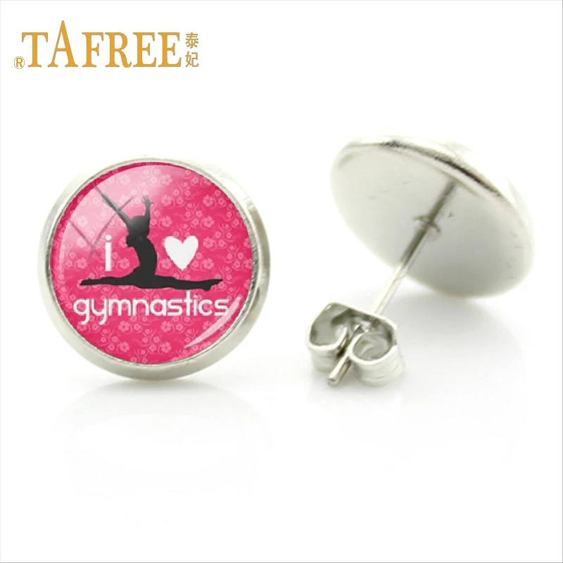 Серьги гвоздики TAFREE Изящные для танцовщицы балета студента любовь гимнастика