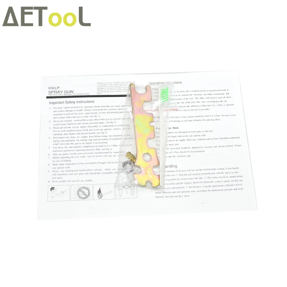 AETool синий 1 4 мм сопло краскопульт для покраски автомобиля с 600 мл кастрюля