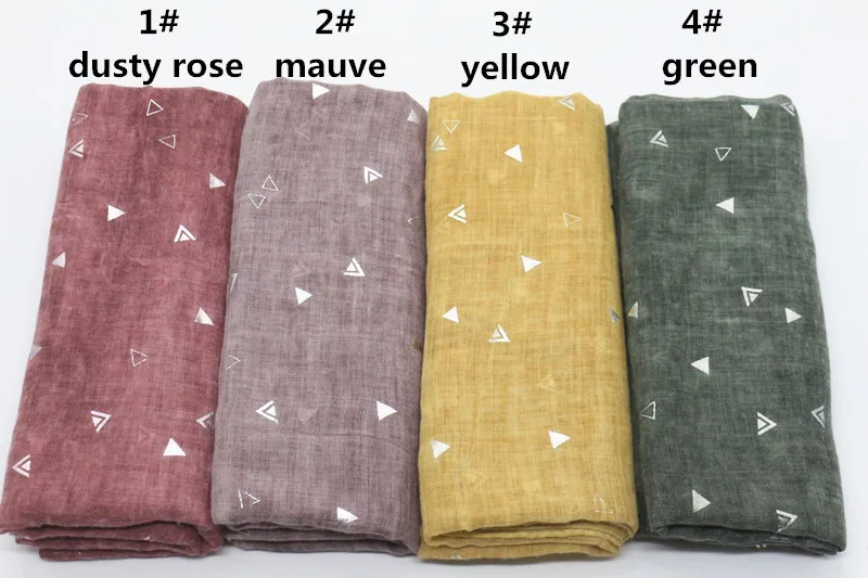 2017 модный треугольный шарф с принтом фольга Женский Длинный Галстук краска