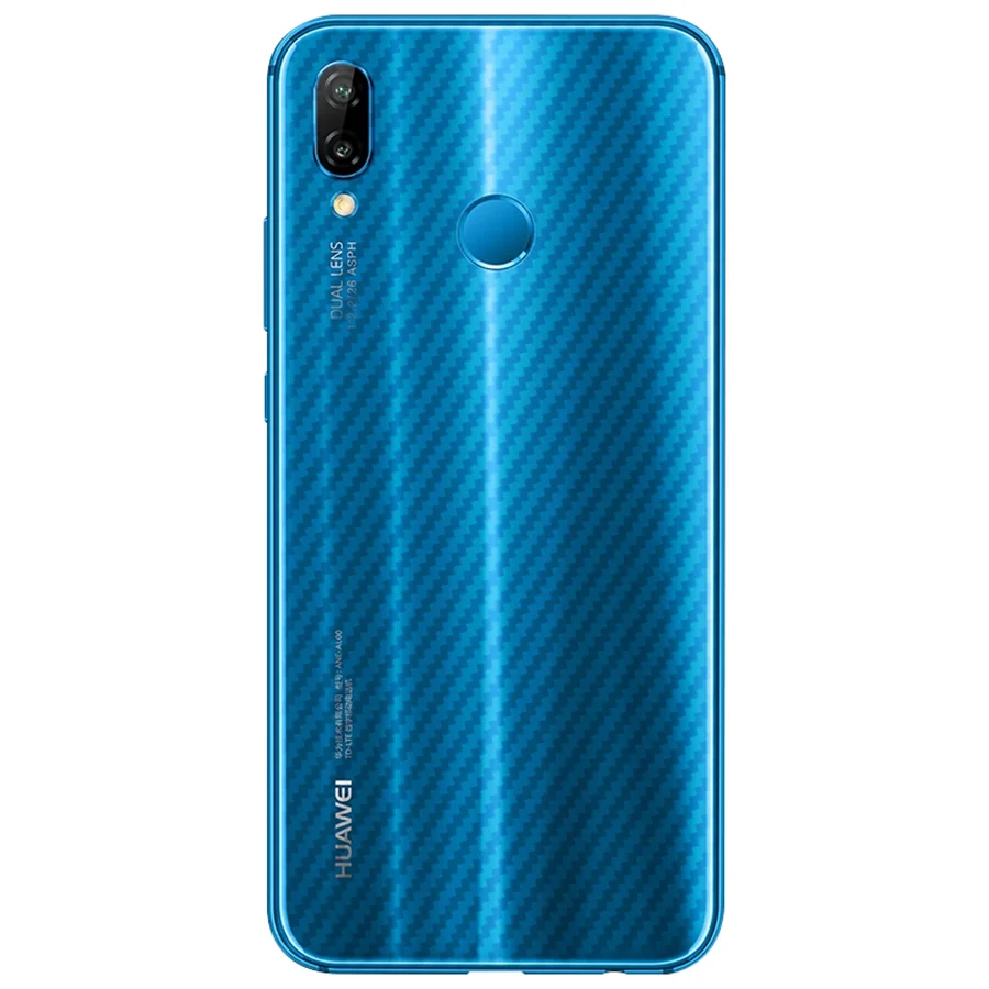 5 шт./лот 3D углеродного волокна наклейка на заднюю часть для huawei P30 P20 Pro Lite Коврики
