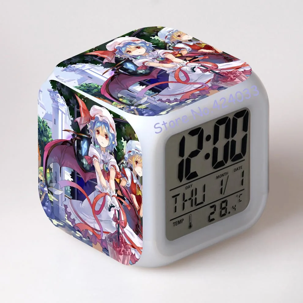 Восточный Проект руммия Будильник Изменение цвета печати милый мультфильм