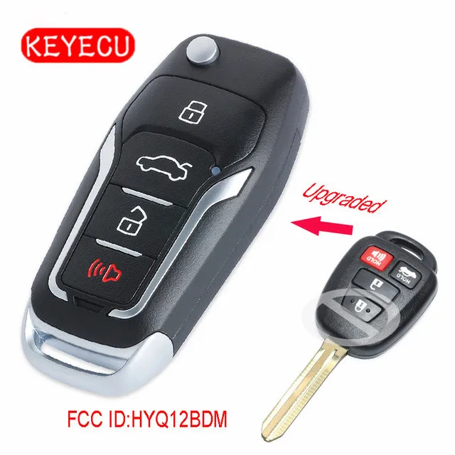 Keyecu Модернизированный дистанционный ключ брелок от машины для Toyota RAV4 Camry Corolla 2014
