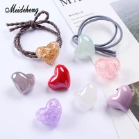 acrylic jelly cracked heart uv diy beads for jewelry making bracelet pendant necklace hair ornament accessories womens gifts