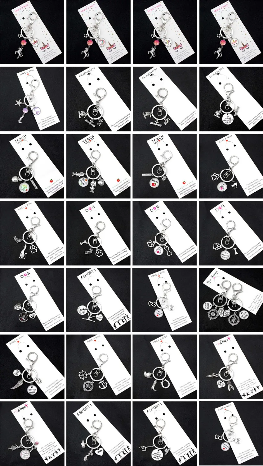 Брелок для ключей с собачьей лапой мамы Живая Любовь спасения цепочка карабином