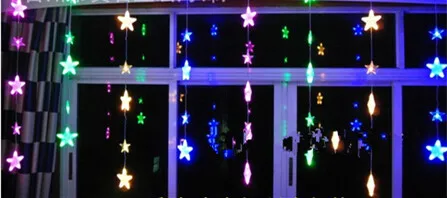 СВЕТОДИОДНАЯ Гирлянда занавеска С пятиконечными звездами|curtain lights|decorative lightswedding