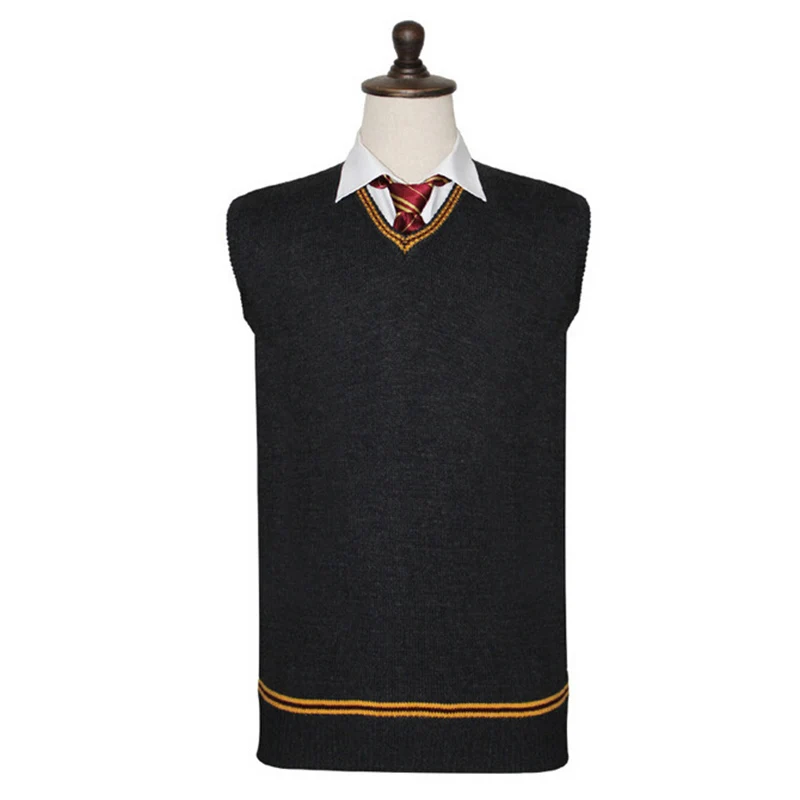 Свитер Gryffindor Slytherin Ravenclaw Hufflepuff, жилет для косплея, шерстяной зимний значок аниме, жилет, топ для взрослых женщин и мужчин