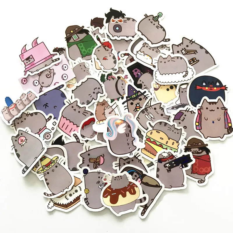 100 шт./компл. Kawaii японского аниме Fat Cat Totoro наклейки для планшета телефона чехол