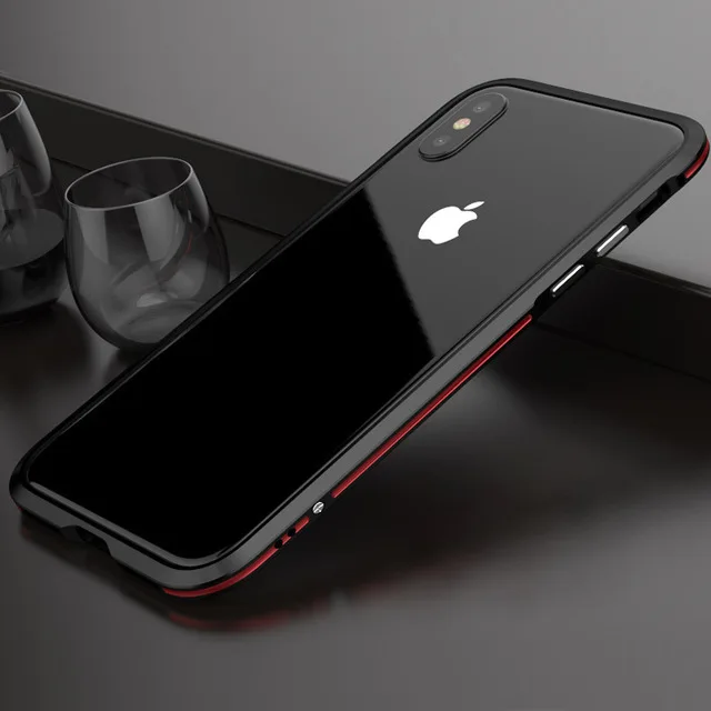 Металлический бампер чехол для телефона iphone X XR XS Max авиационный алюминиевый