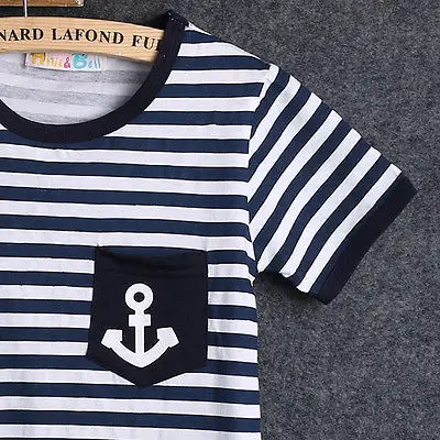 2 шт./комплект детские брюки в полоску с коротким рукавом |