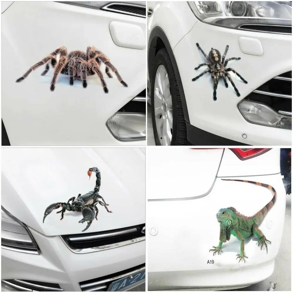 Универсальный 3D наклейка на животных ползающий автомобиль грузовик внедорожник
