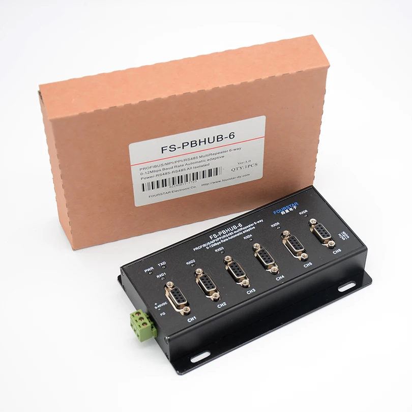 6 портовый изолированный PROFIBUS/MPI/PPI концентратор реализации PROFIBUS тип шины звезда и