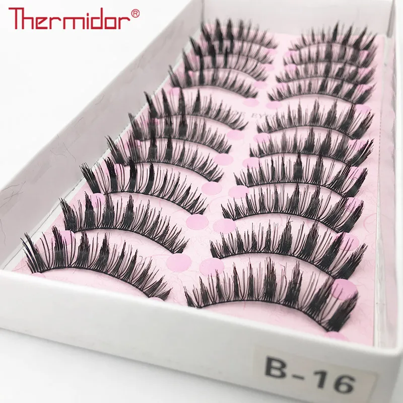 Thermidor Free Shipping False Eyelashes natural lash 10 Pairs Makeup Soft Long Eye Lash Tools Cosmetic Fake | Красота и здоровье