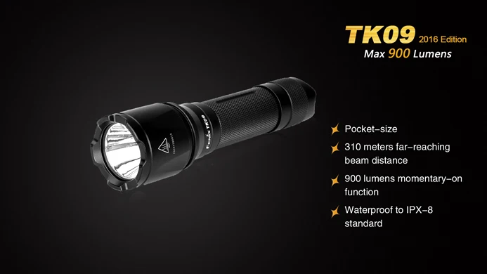 Новое поступление Fenix TK09 2016 Издание 900 люменов высокопроизводительный