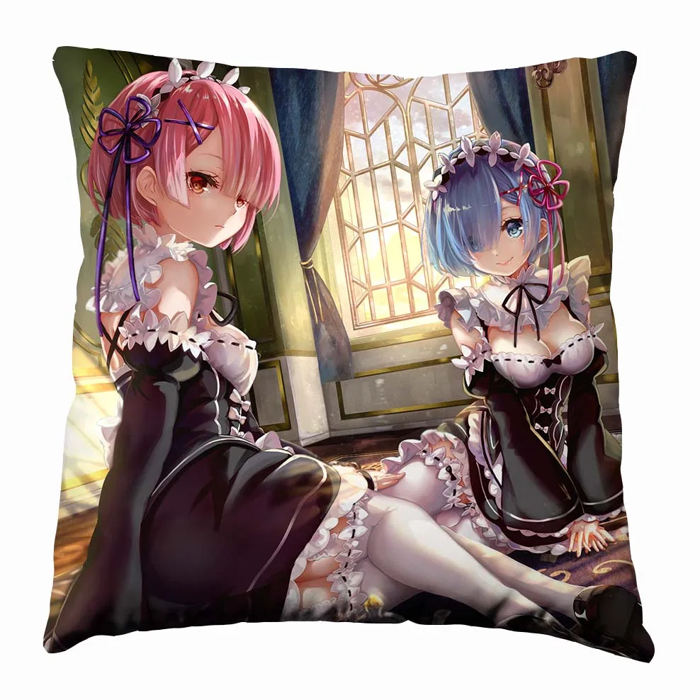 20 Аниме Манга Re Zero kara Hajimeru Isekai Seikatsu подушка 40x40 см наволочка сиденье постельные принадлежности Подушка 010 - Цвет: 20
