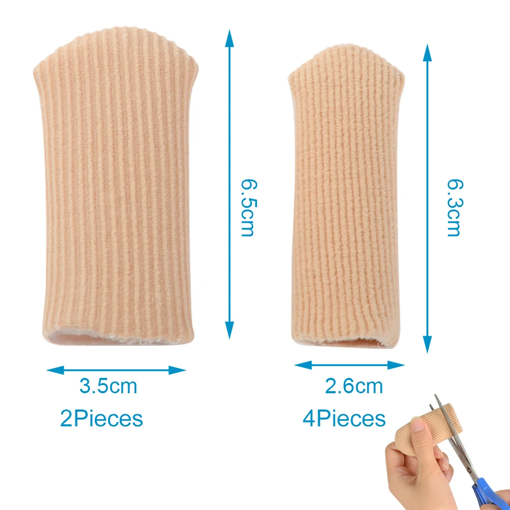 

Elino 6pcs/set Corns Clavus Cover Fingers Toes Protector Nylon Cover for Men Women Bunion Calluses Inner Cushions Foot Care Pads