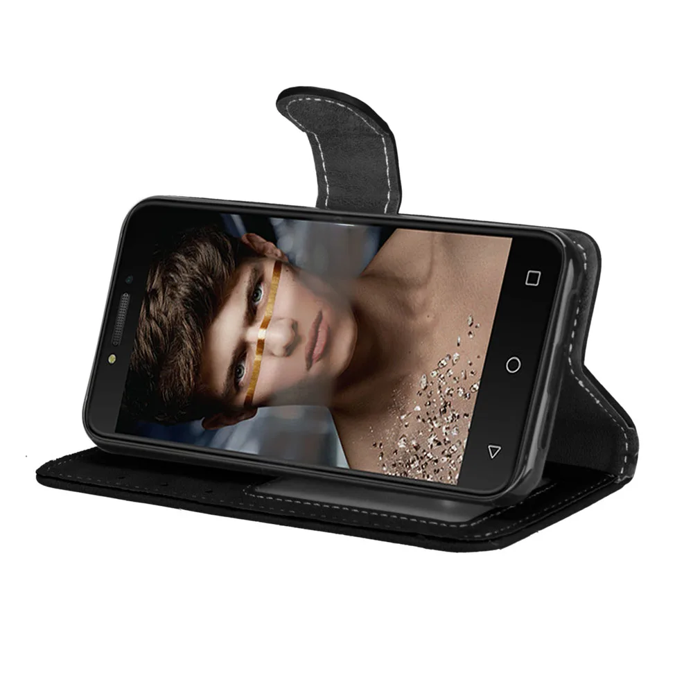 Флип-чехол для Alcatel Shine Lite (5 0) OT5080 кожаный магнитный чехол-кошелек с подставкой