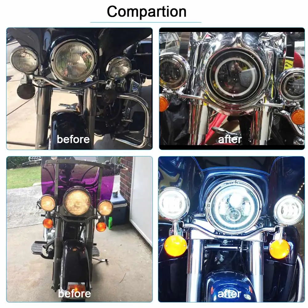 7 дюймовая светодиодная фара для прожекторного двигателя + 4 1/2 световых потока