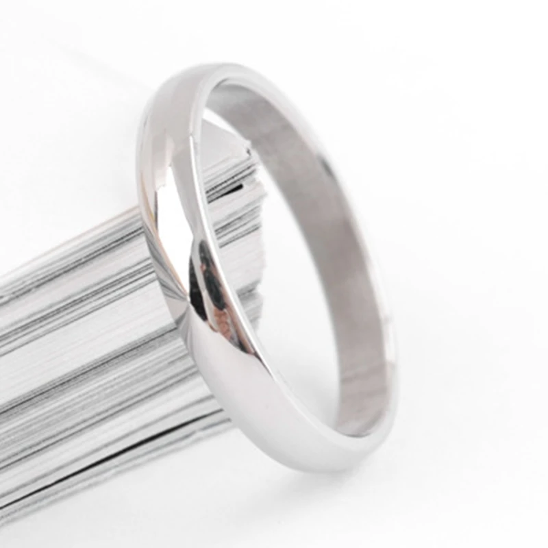 Womens Silver Rings Jewelry Titanium Steel Wedding Engagement Ring Ladies Girls Fashion Finger bijoux femme 1Pcs/Set | Украшения и