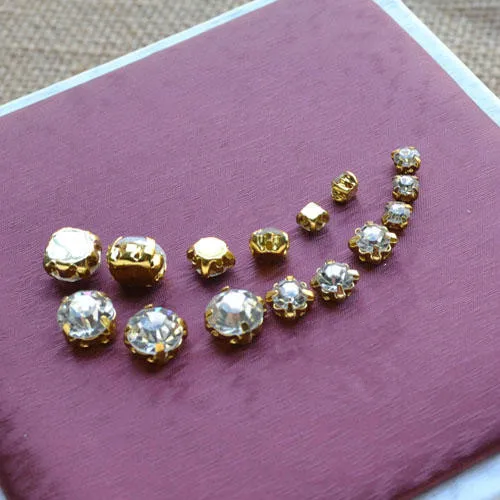 SS16 (4 мм) Позолоченные прозрачные стразы 200 шт. DIY ремесло Стразы Швейные