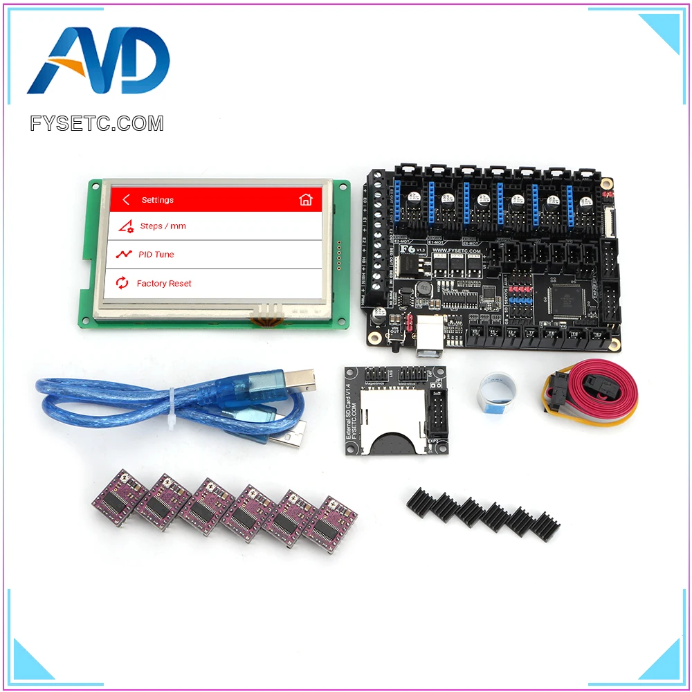 Материнская плата FYSETC F6 V1.3 Все в одном драйвер шагового двигателя DRV8825 6 шт.