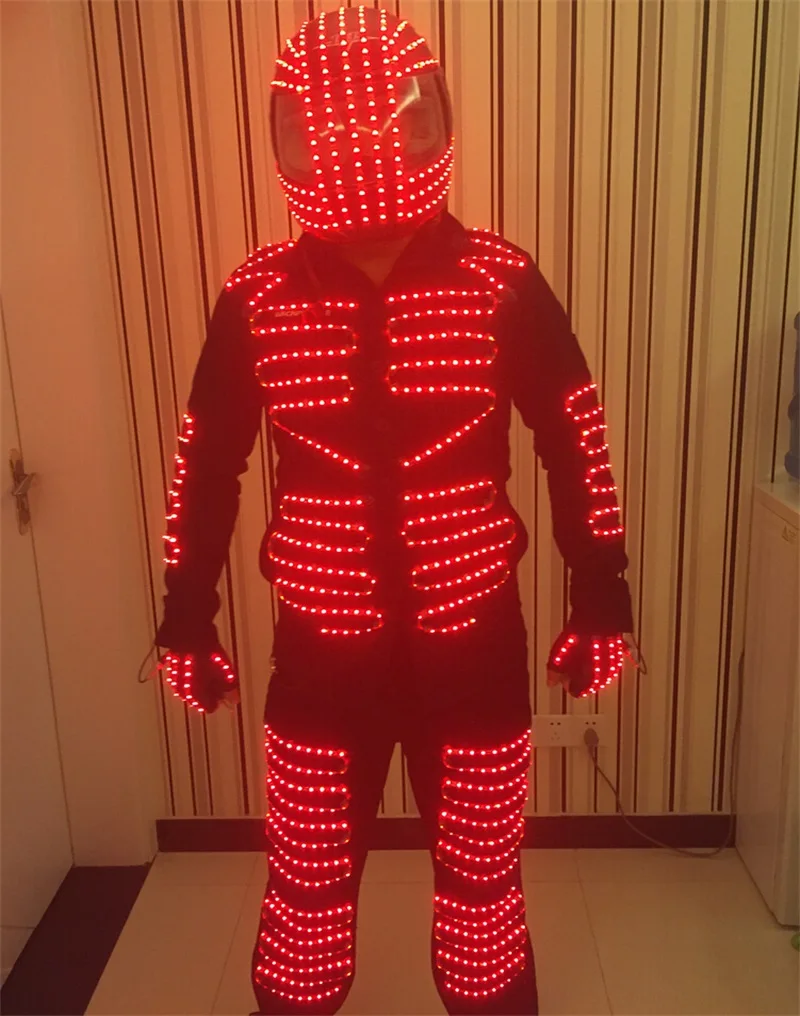 Лидер продаж мигающий светящийся светодиодный светильник робот костюм Kryoman