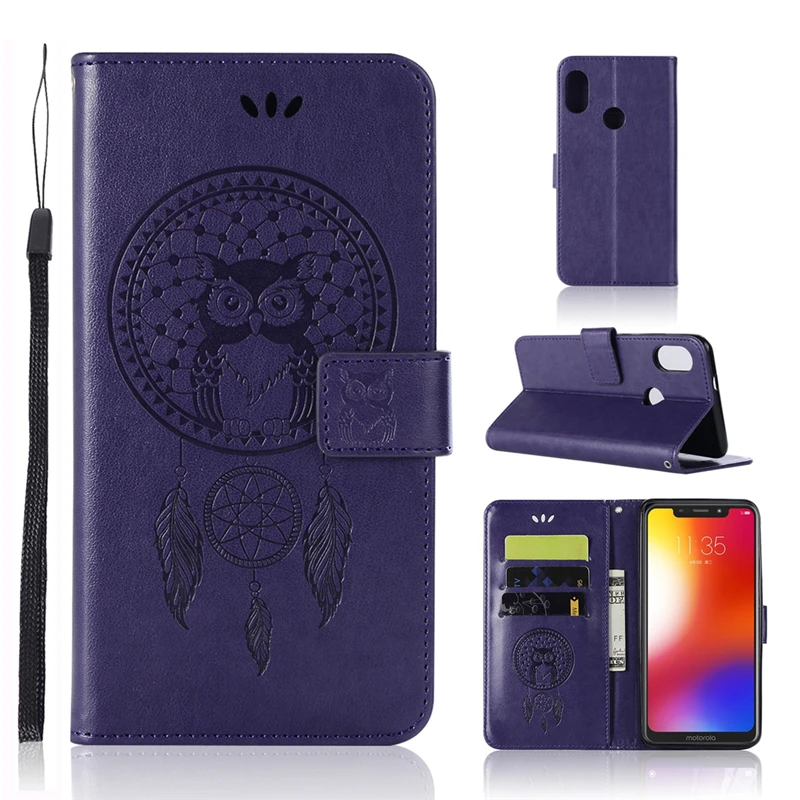 

Youthsay For Motorola Moto One Case Dreamcatcher Leather Flip Case for MOTO One Wallet Cover For Moto P30 Play Phone Bag Case