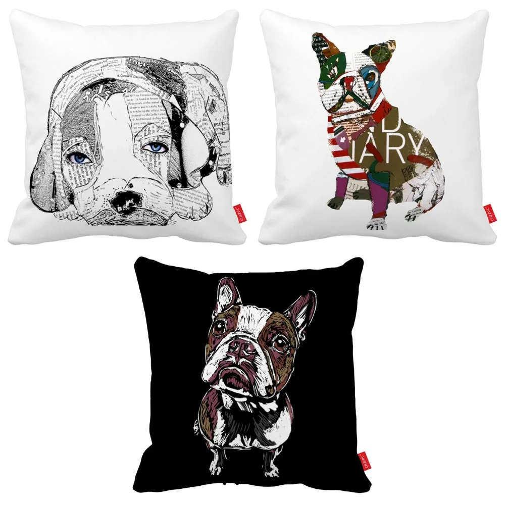 Бассет Хаунд Бостон терьер коллажи Книги по искусству бульдог Собака печати