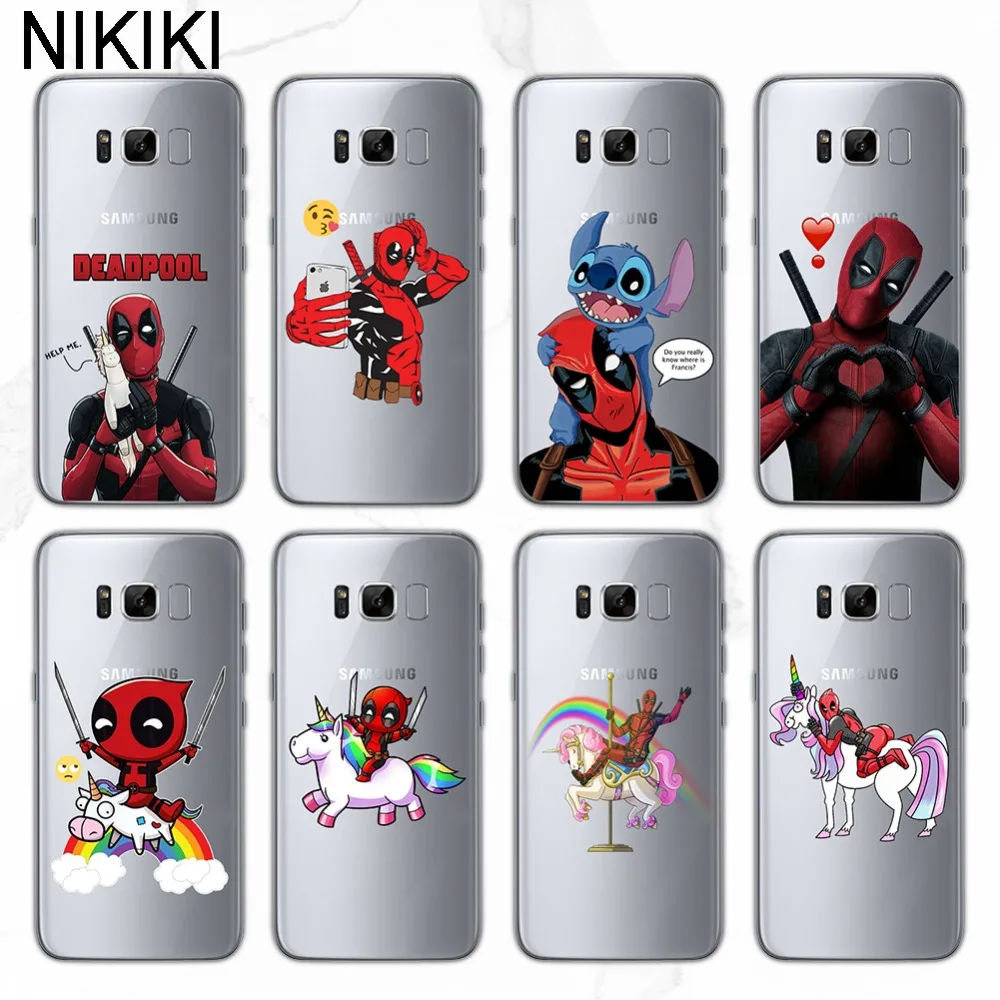 Мягкий силиконовый чехол ciciber Marvel Deadpool Riding Unicorn Для Samsung Galaxy S8 S10 S9 Plus S7 S6 Edge A5 A3 A7 2017