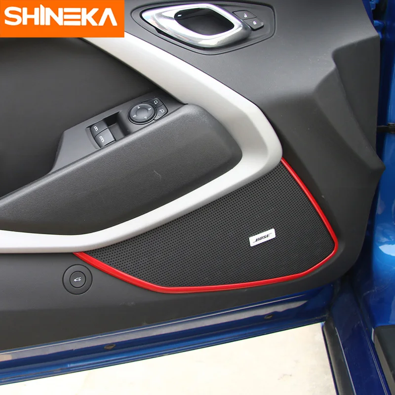 SHINEKA ABS 4 цвета интерьер двери сперкер украшение отделка 6 поколения для Chevrolet Camaro