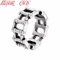 punk stainless steel motorcycle chain bicycle chain ring motor biker men ring for men jewelry