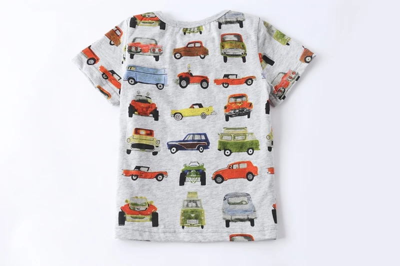 Футболка с рисунком машинок для мальчиков лето 2020 футболки коротким рукавом