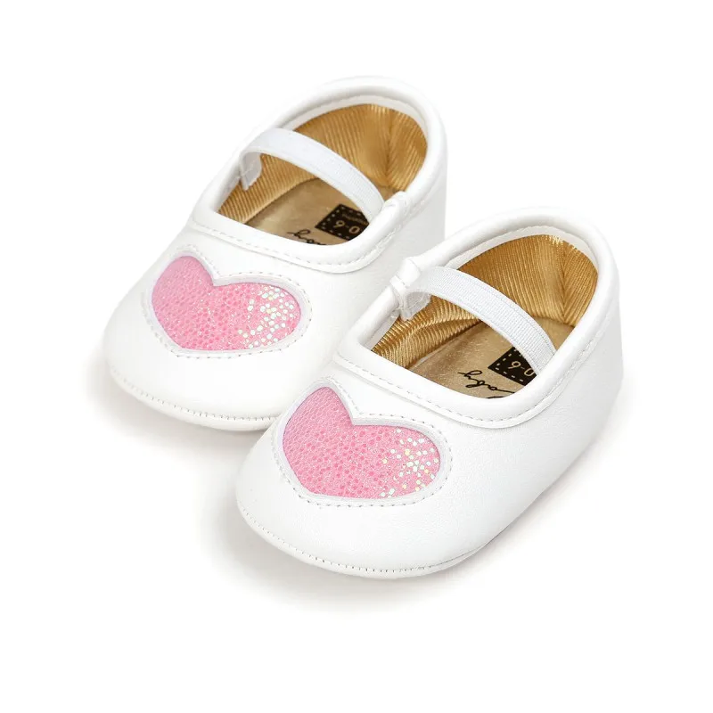 

Spring Autumn Baby Grils Shoes Ins New Love PU Soft Bottom Baby Princess Shoe