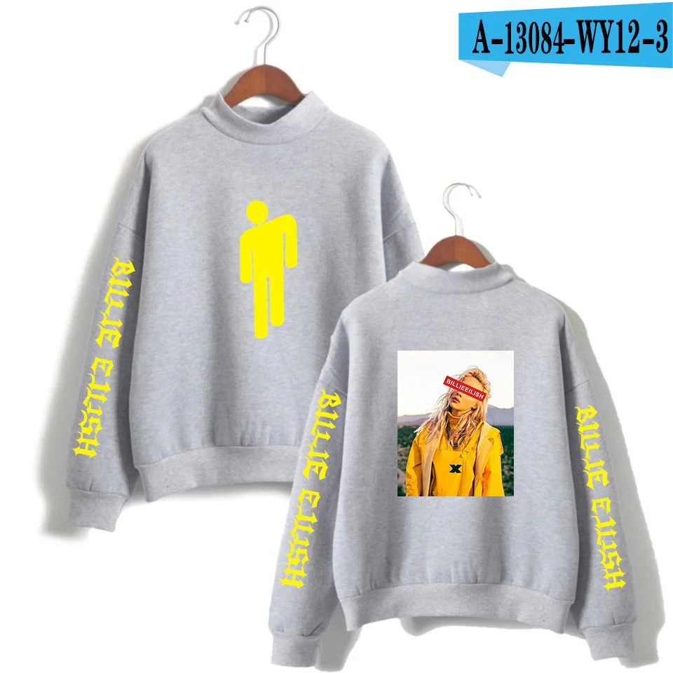 Billie Eilish женские/мужские толстовки с длинным рукавом, флисовая водолазка, повседневный пуловер, куртка с капюшоном, пальто в стиле хип-хоп, уличная одежда - Цвет: 008