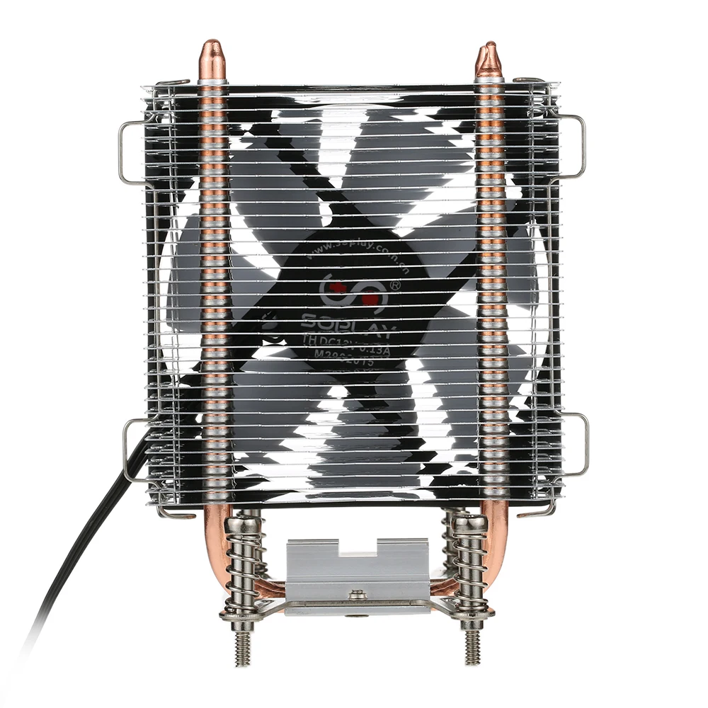 SOPLAY для Intel AMD cpu Cooler 2 тепловые трубки 3pin 9,2 см вентилятор ПК настольный компьютер процессор охлаждения радиатора Вентилятор для материнской платы memorys