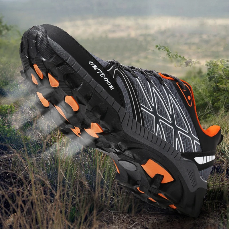 Men's Shoes Anti-skid Mountaineering Hunting Shoes Outdoor Hiking Shoes Mesh Cloth Casual Wear-resistant Sneakers