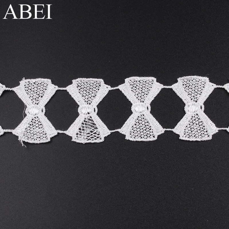 2 _ белая кружевная лента с бантом для аксессуаров одежды растворимая отделка